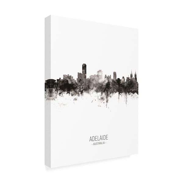 Michael Tompsett 'Adelaide Australia Skyline Portrait II' Canvas Art,24x32